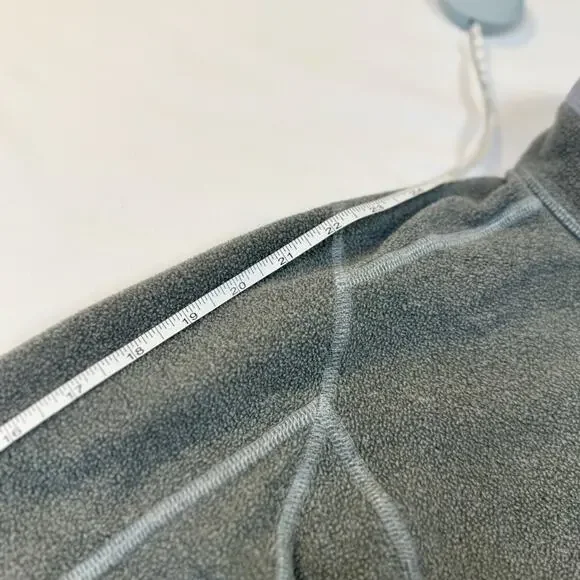 North Face TNF Gray Quarter Zip Fleece Pullover Women's Large Outdoor Gorpcore - Picture 12 of 13